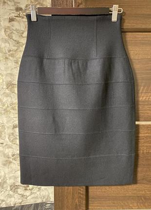 Роскошная шерстяная,бандажная юбка zara испания8 фото