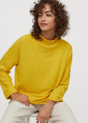 Новый свободный желтый джемпер кофта свитер h&m1 фото
