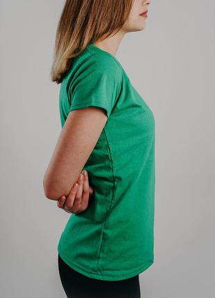 Базова яскраво-зелена жіноча футболка 100% бавовна (25 кольорів)6 фото