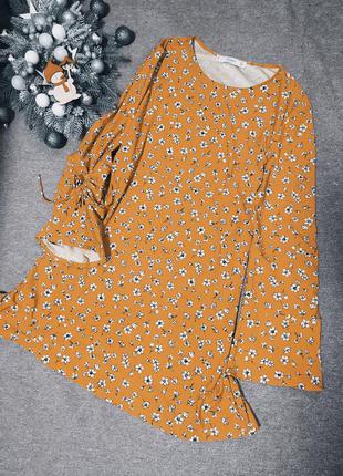 Стильне яскраве вільне плаття в квіти від mango6 фото