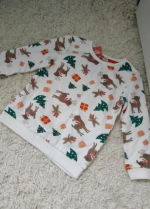 Кофточка для дівчинки☃️ новорічний світшот