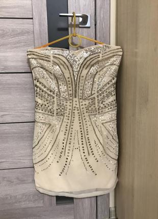 Платье h&m палаццо в стразах паетках