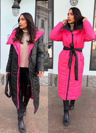 🔥двустороннее стеганое зимнее пальто оверсайз🔥👍куртка пуховик в наличии!