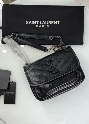 Модная кожаная женская сумка в стиле ysl niki small 22см6 фото