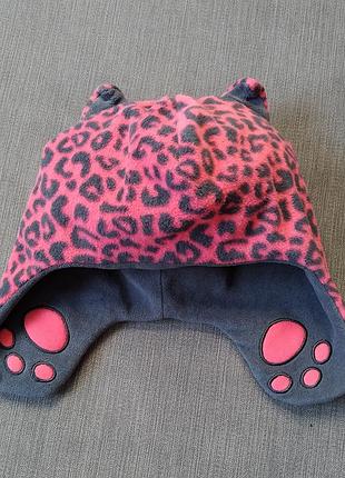 Шапка с ушками sterntaler двойной флис на объем головы 55 см 4-6 лет