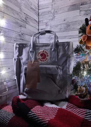 Рюкзак fjallraven kanken totepack mini, шопер, сумка канкен тотепак, шоппер,світло сірий, светло серый, на подарок новый год, подарунок новий рік1 фото