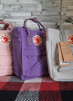 Рюкзак fjallraven kanken totepack mini, шопер, сумка канкен тотепак, шоппер,світло сірий, светло серый, на подарок новый год, подарунок новий рік7 фото