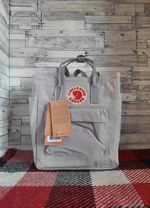 Рюкзак fjallraven kanken totepack mini, шопер, сумка канкен тотепак, шоппер,світло сірий, світло-сірий, на подарунок новий рік, подарунок новий рік6 фото