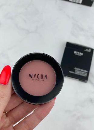 Компактні рум’яна із насиченим відтінком wycon quick blush 06 mauve2 фото