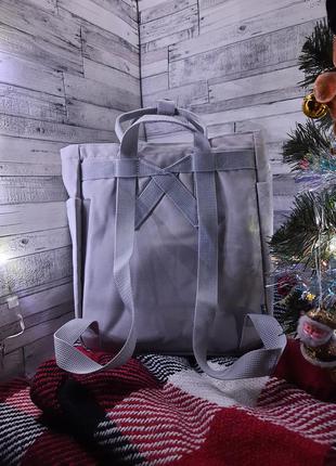 Рюкзак fjallraven kanken totepack mini, шопер, сумка канкен тотепак, шоппер,світло сірий, светло серый, на подарок новый год, подарунок новий рік4 фото