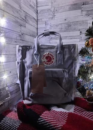 Рюкзак fjallraven kanken totepack mini, шопер, сумка канкен тотепак, шоппер,світло сірий, світло-сірий, на подарунок новий рік, подарунок новий рік1 фото