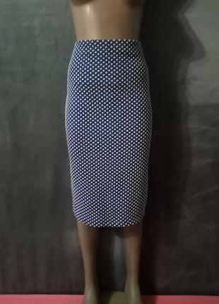 Красивая теплая трикотажная юбка zara