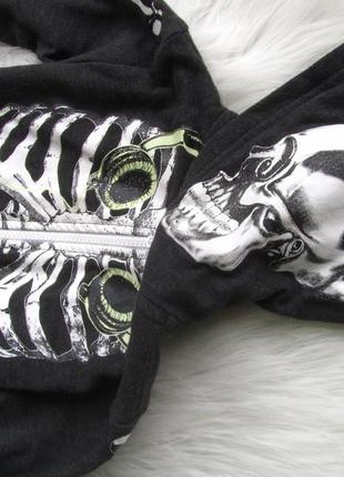 Ромпер человечек комбинезон пижама с капюшоном скелет george3 фото