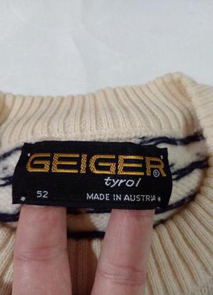 Шерстяной винтажный свитер в скандинавский принт свитер  geiger5 фото
