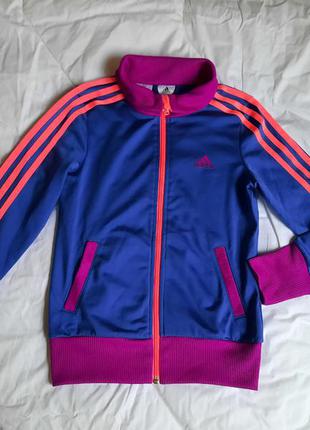 Яркая  спортивная  кофта  толстовка с начесом adidas 140