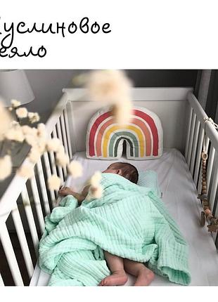 Муслиновый плед одеяло 6 слоёв 100*100