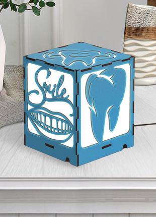 Стоматолог дантист нічник нічний світильник історії стоматолога дерев'яна усмішка лампа для стомат клініки rgb