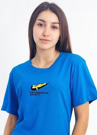 Футболка голубая симпсоны, хлопок 100% плотность 160 , дизайнерская футболка гомер симпсон