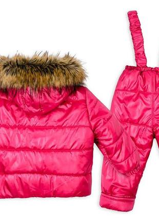 Дитячий зимовий костюм куртка для дівчинки "модниця"5 фото