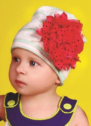 Шапка дитяча для дівчинки тонка