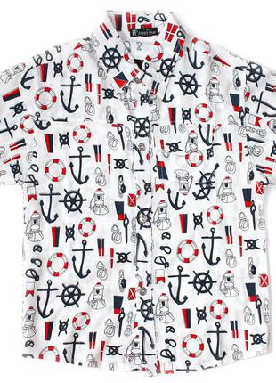 Сорочка для хлопчика підлітка з коротким рукавом