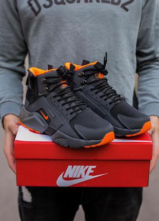 Кросівки чоловічі найк nike huarachi acronym termo black orange