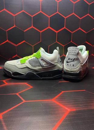 Кроссовки мужские найк nike air jordan 4 retro se neon6 фото