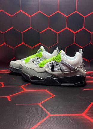 Кроссовки мужские найк nike air jordan 4 retro se neon5 фото