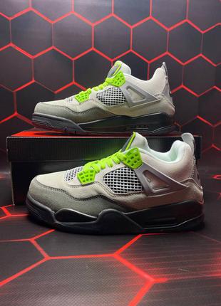 Кроссовки мужские найк nike air jordan 4 retro se neon2 фото