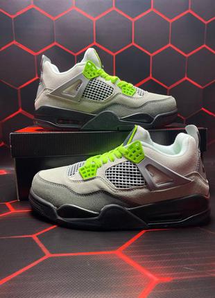 Кроссовки мужские найк nike air jordan 4 retro se neon