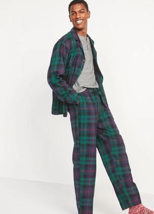Крутая мужская фланелевая пижама old navy m, l  олд нави