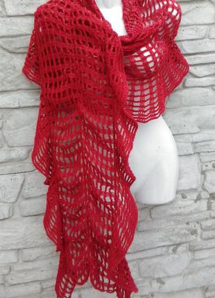 Распродажа!!! шикарный шарф красноно цвета3 фото
