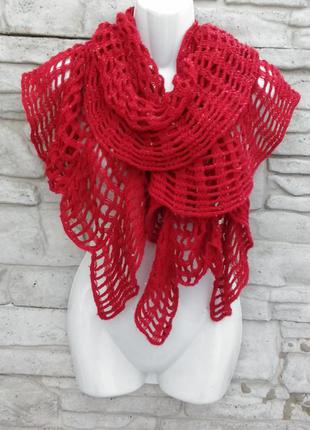 Распродажа!!! шикарный шарф красноно цвета4 фото
