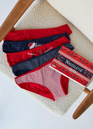 Новогодний набор трусов 5 шт m, l, xl