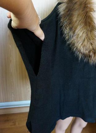 Классный,теплый кардиган/пончо 3