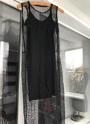 Кружевное платье в стиле dolce&gabbana из сетки