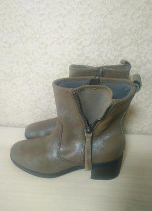 Стильные ботинки, челси, молния, кожа с направлением бренда clark's dark taupe leather6 фото