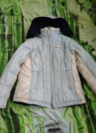 Куртка gloria jeans брендовая курточка с капюшоном короткая брендова фирменная фірмова осенняя весенняя голубая ветронепроницаемая8 фото