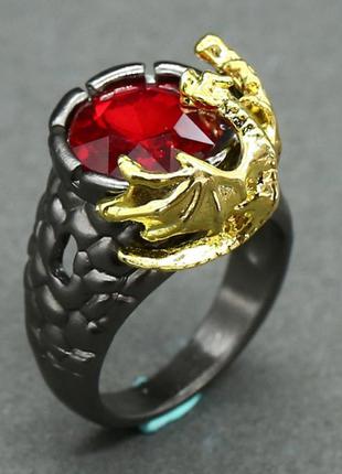 Мужской перстень с драконом
