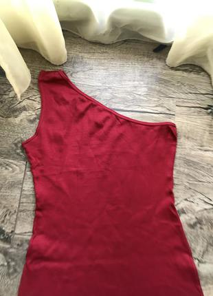 Плаття плаття червоне червоне плечі туніка3 фото