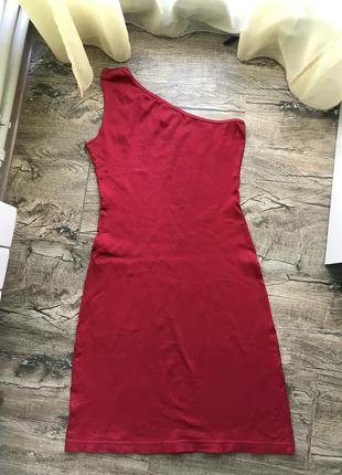 Плаття плаття червоне червоне плечі туніка4 фото