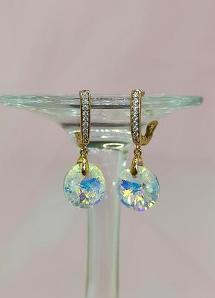 Серьги с кристалами swarovski