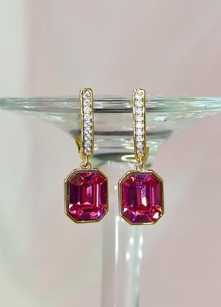 Сережки з кристалами swarovski