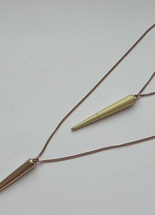 Стильное колье подвеска длинная  цепочка
