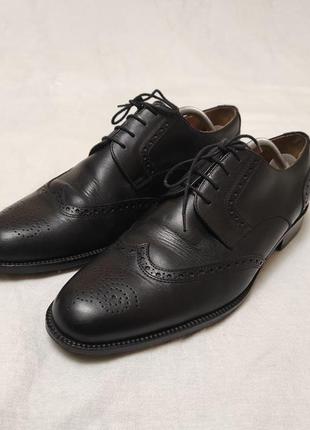 Шкіряні туфлі-броги італійського бренду pitti shoes, р. 44