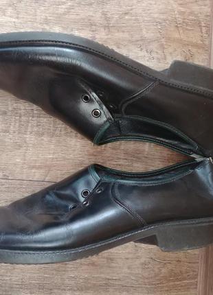 Мужские черные туфли, кожа, 41 р4 фото