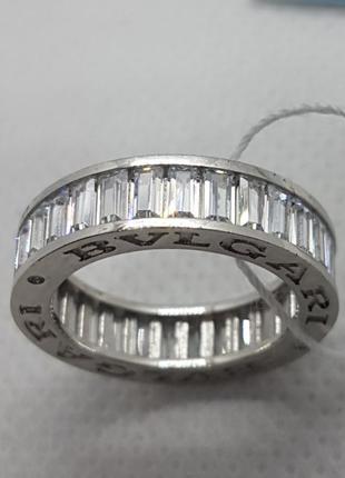 Кольцо серебряное с с кубическим цирконием1 фото