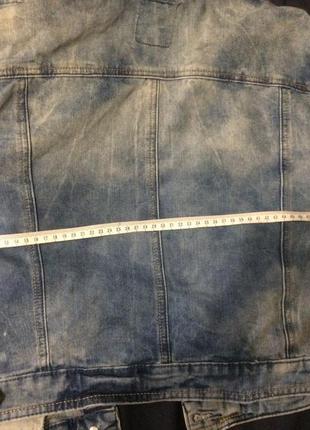 Фирменная укорочённая джинсовая куртка,джинсовка оверсайз8 фото