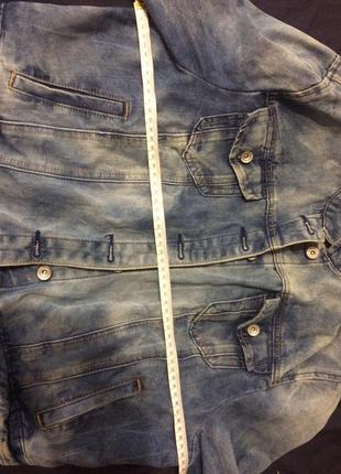 Фирменная укорочённая джинсовая куртка,джинсовка оверсайз6 фото