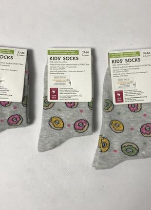 Шкарпетки на дівчинку пончики зайчики тропік в асортименті